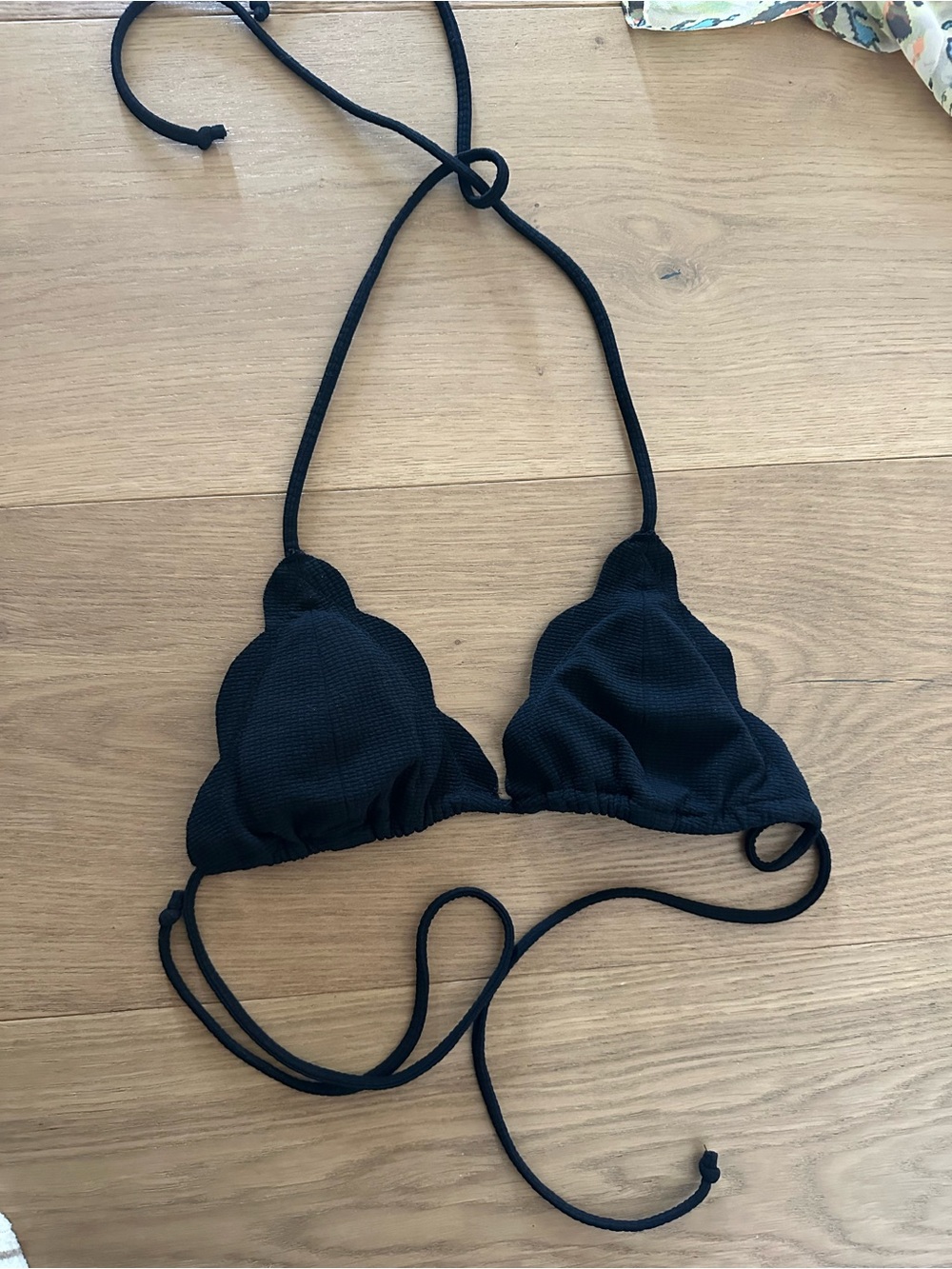 Marysia Swim “Broadway” Black Scallop Triangle Bikini Top